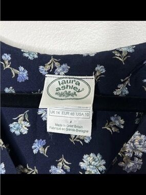 Laura Ashley Navy Floral Dress Size 10